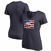 Women Denver Broncos Navy NFL Pro Line by Fanatics Branded Banner State T-Shirt,baseball caps,new era cap wholesale,wholesale hats